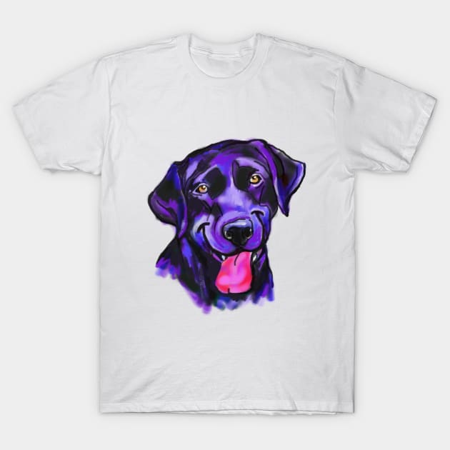 The Happy Black Lab Love of my Life T-Shirt by lalanny